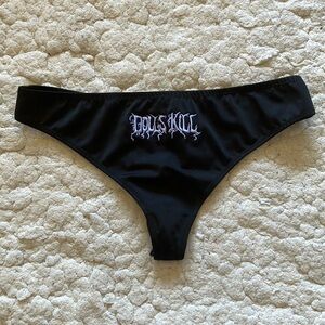 Dolls Kill logo black panty NWOT